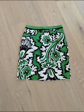 Milly Green Floral Print Women’s Skirt
